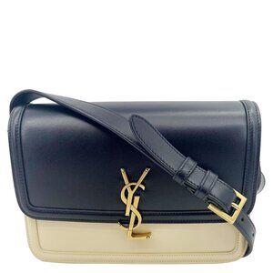 Yves Saint Laurent  Solferino Medium Leather Shoulder Bag Black